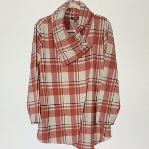 August Silk Red and Cream Plaid Button Down Shirt